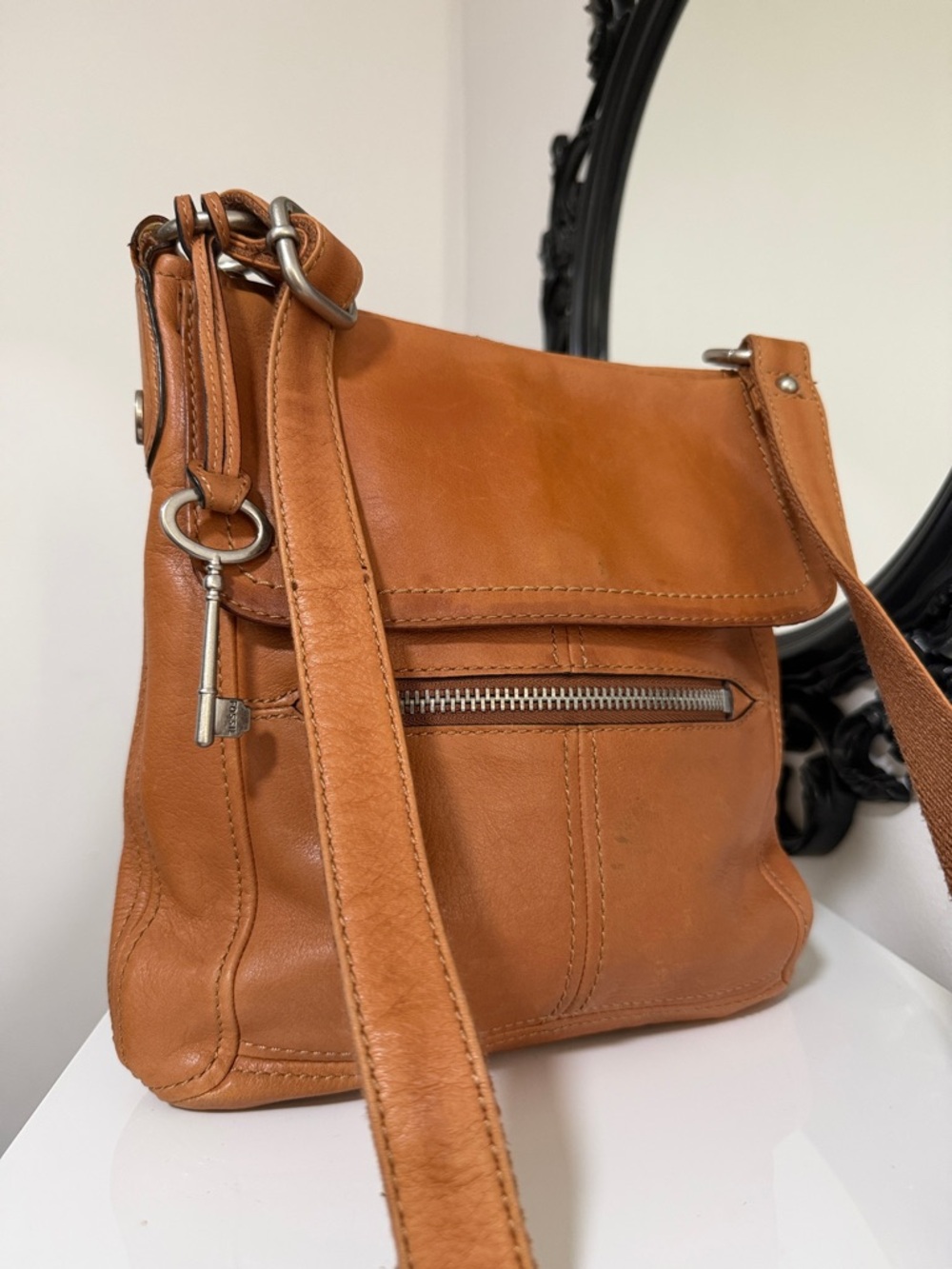 FOSSIL LONG LIVE VINTAGE  Hanover Messenger Bag ZB2869 Leather Vintage